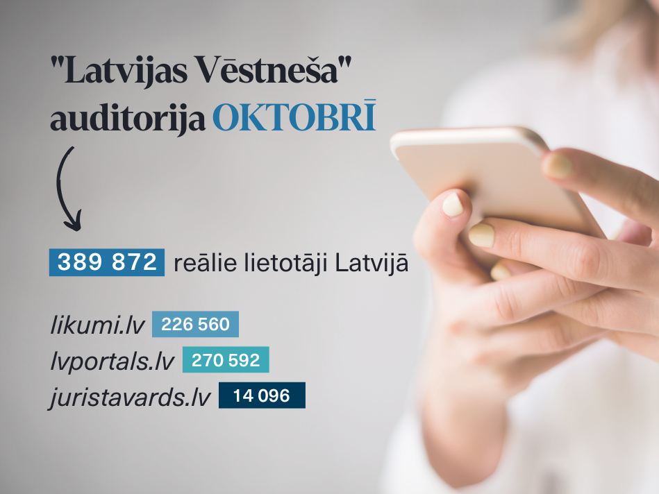Oktobrī pieaugusi "Latvijas Vēstneša" auditorija